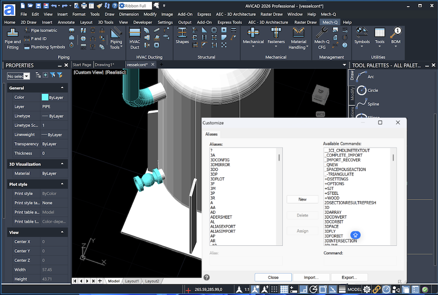 Auto CAD Like Interface
